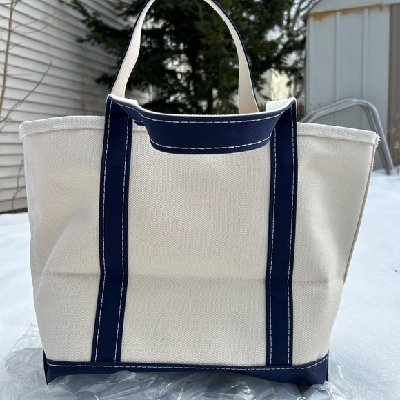 L.L. Bean Cream Tote Painted - Picture 5 of 5